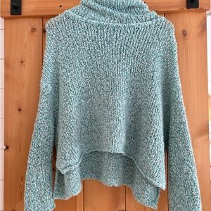 Free People Cozy Teal Women's Sweater